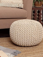 Cloud Knit Cotton Pouf