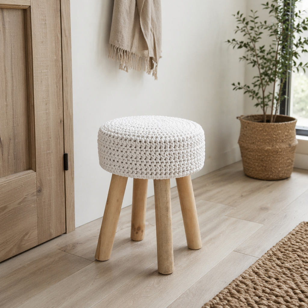 Hearth Knit Cotton Stool