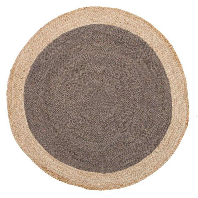 Slate Border Jute Rug