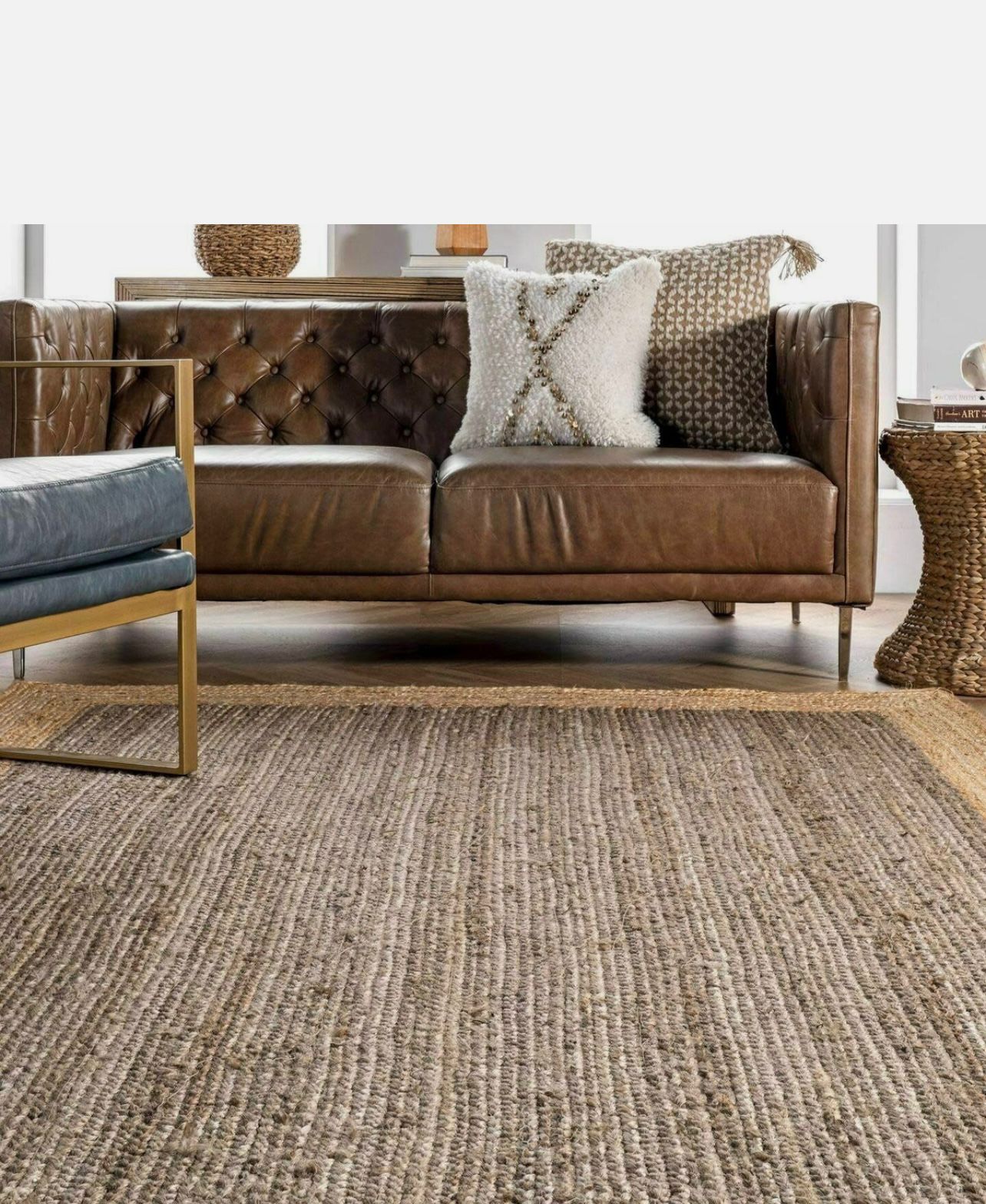 Slate Frame Jute Rug