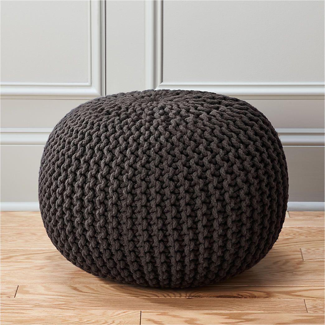 Cloud Knit Cotton Pouf