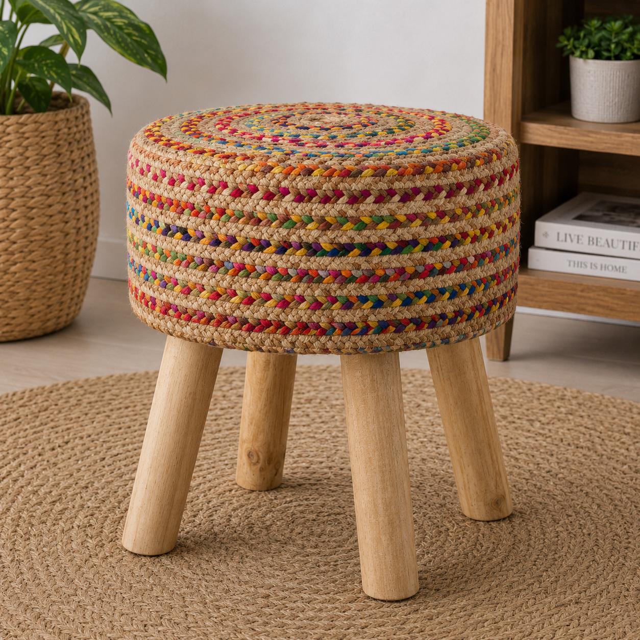 Mosaic Chindi Stool