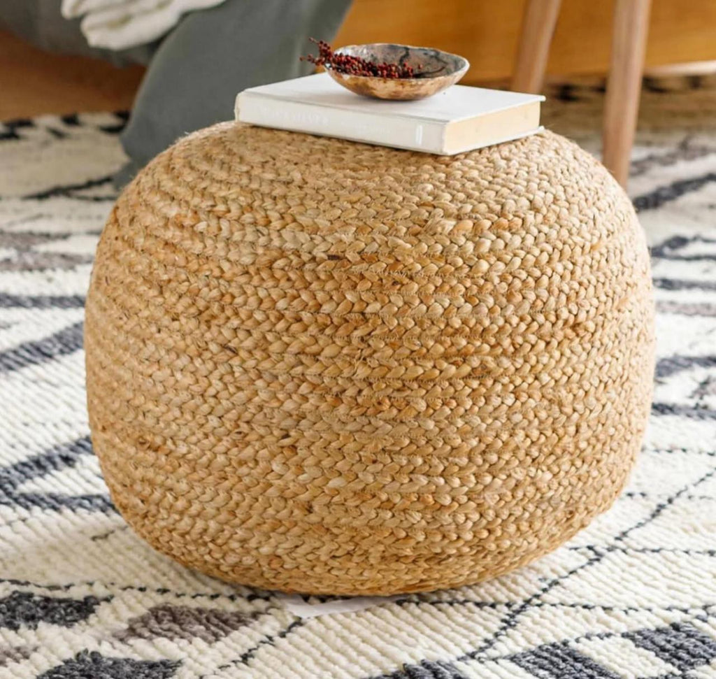 Earth Weave Jute Pouf